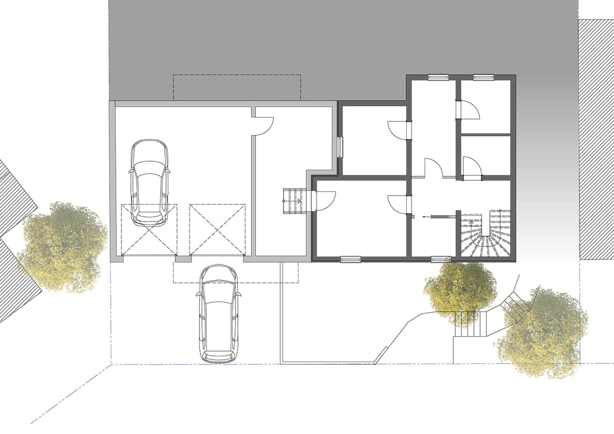 Grundriss eines geplanten Projektes